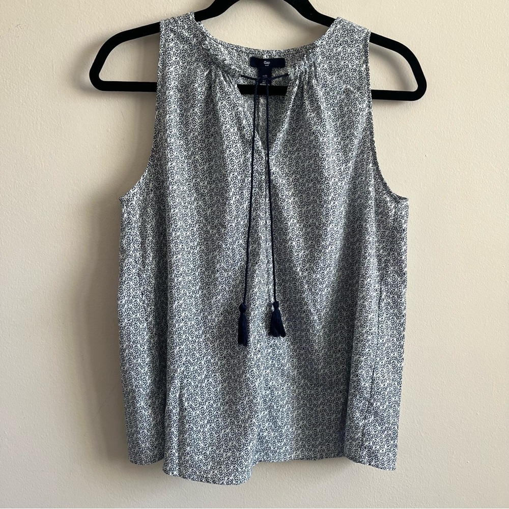 Gap Navy Patterned Blouse